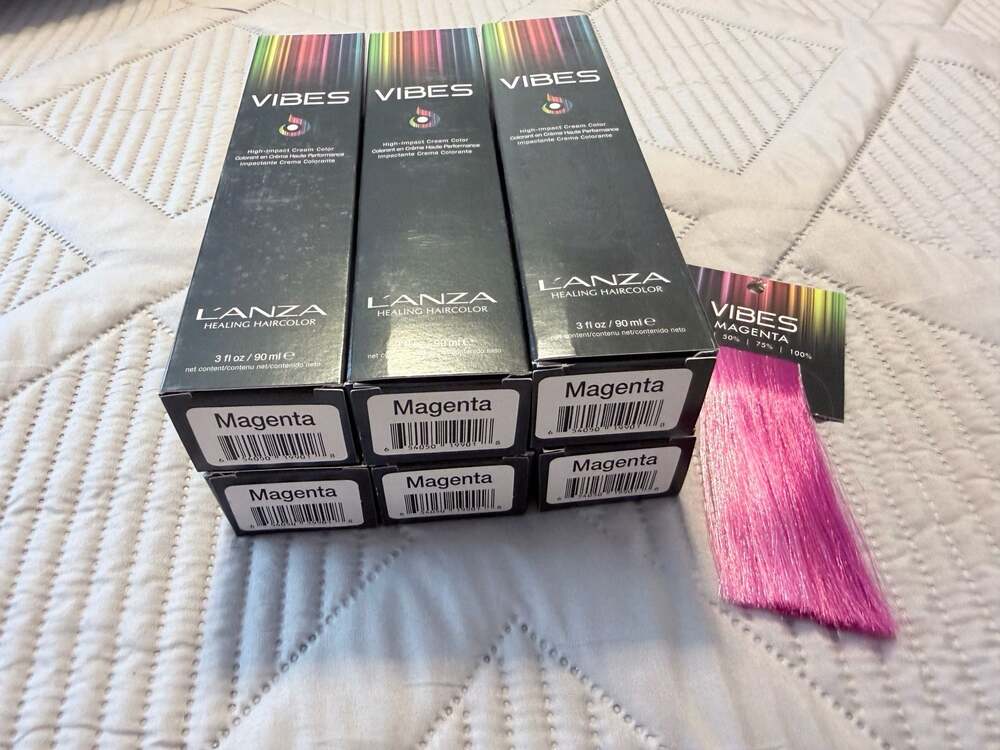 Lot of 6 Professional Lanza Vibes  Hair Color/ no mixing — Magenta
Swatch not in